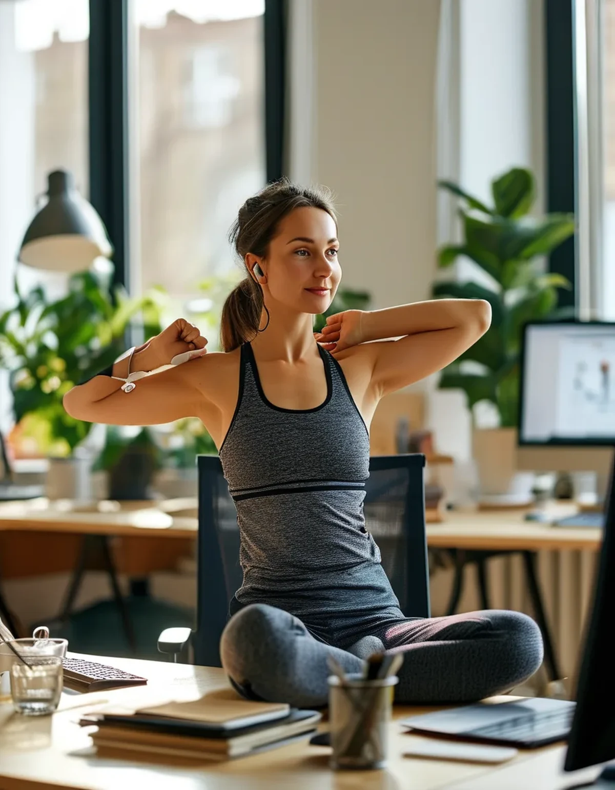 The 2-Minute Chair Yoga Break That Fits Between Zoom Calls