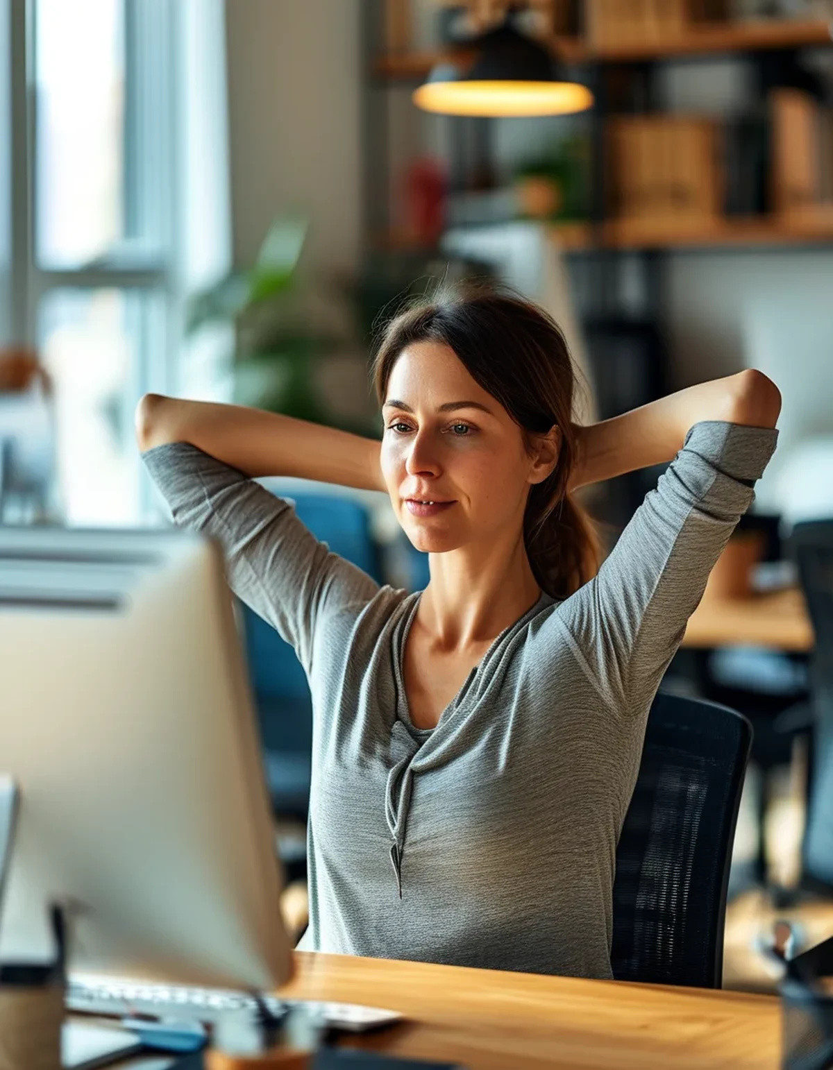 The 2-Minute Chair Yoga Break That Fits Between Zoom Calls