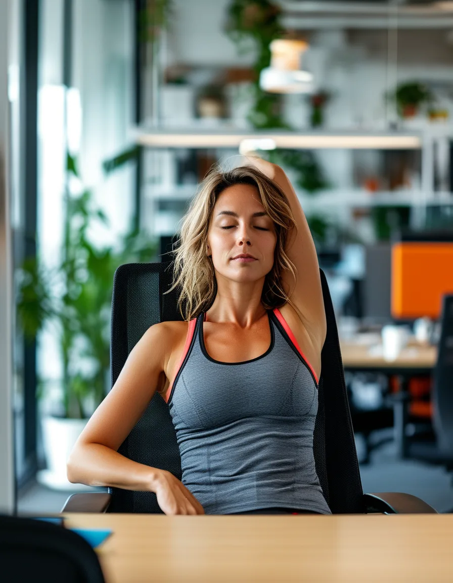 The Chair Yoga Sequence That Actually Fixes Desk-Job Shoulder Tension