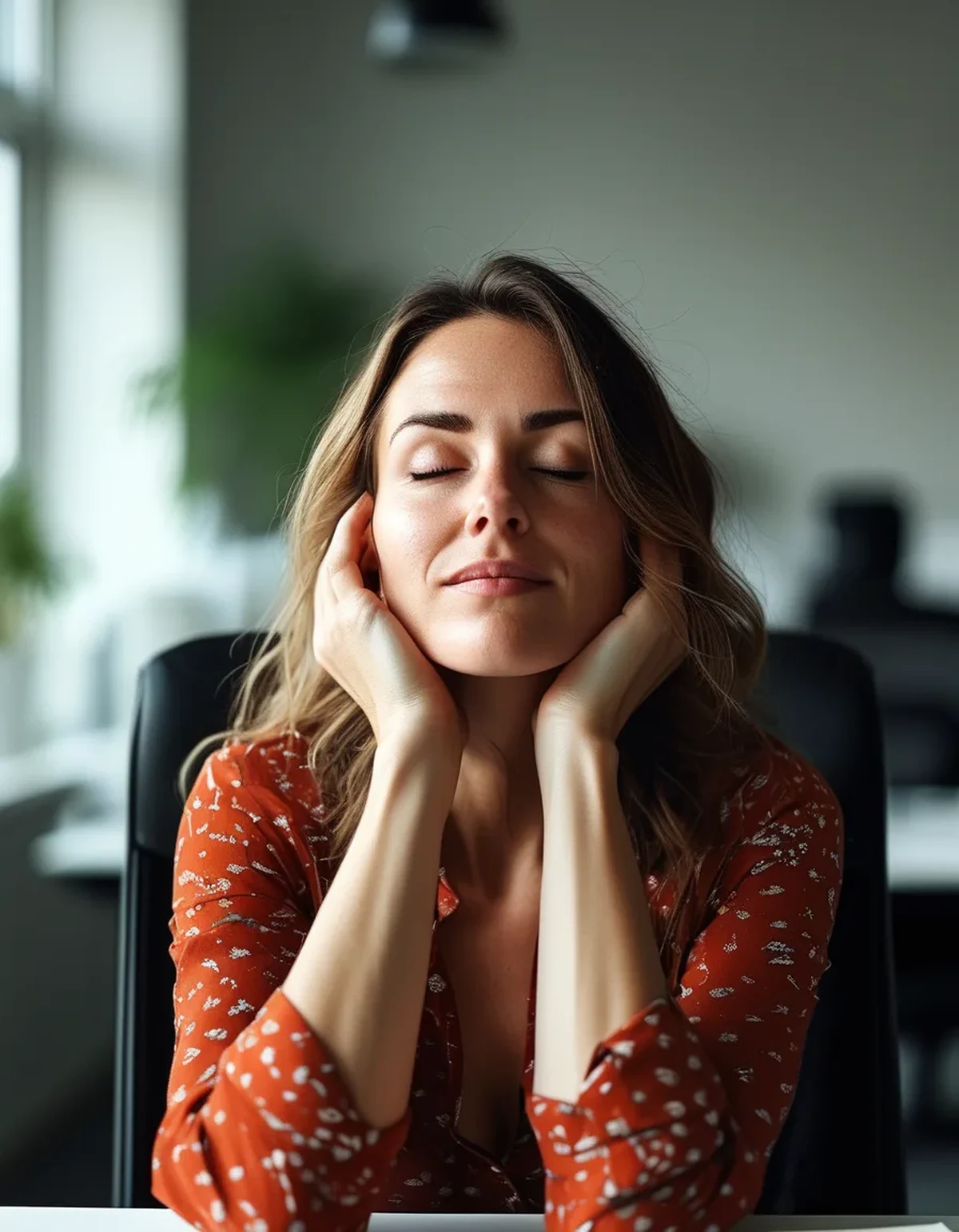 Chair Yoga for the Tension You Carry in Your Face at a Screen