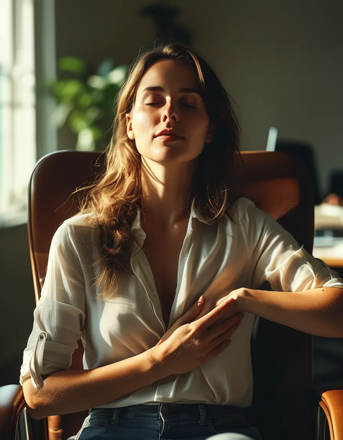 Chair Yoga for the Shallow Breathing You Do at a Desk Without Noticing