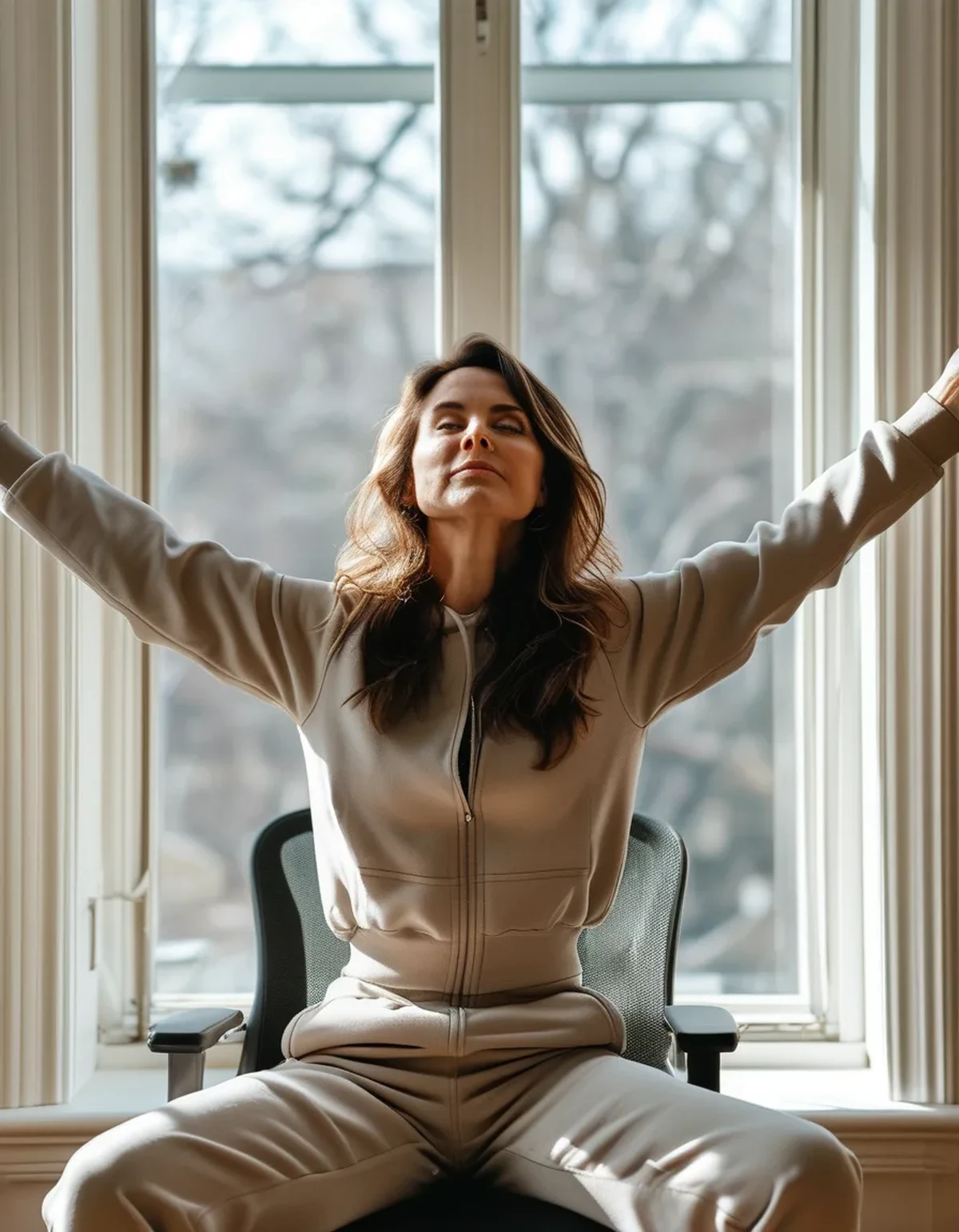 Chair Yoga for Shoulders That Round Forward at a Laptop