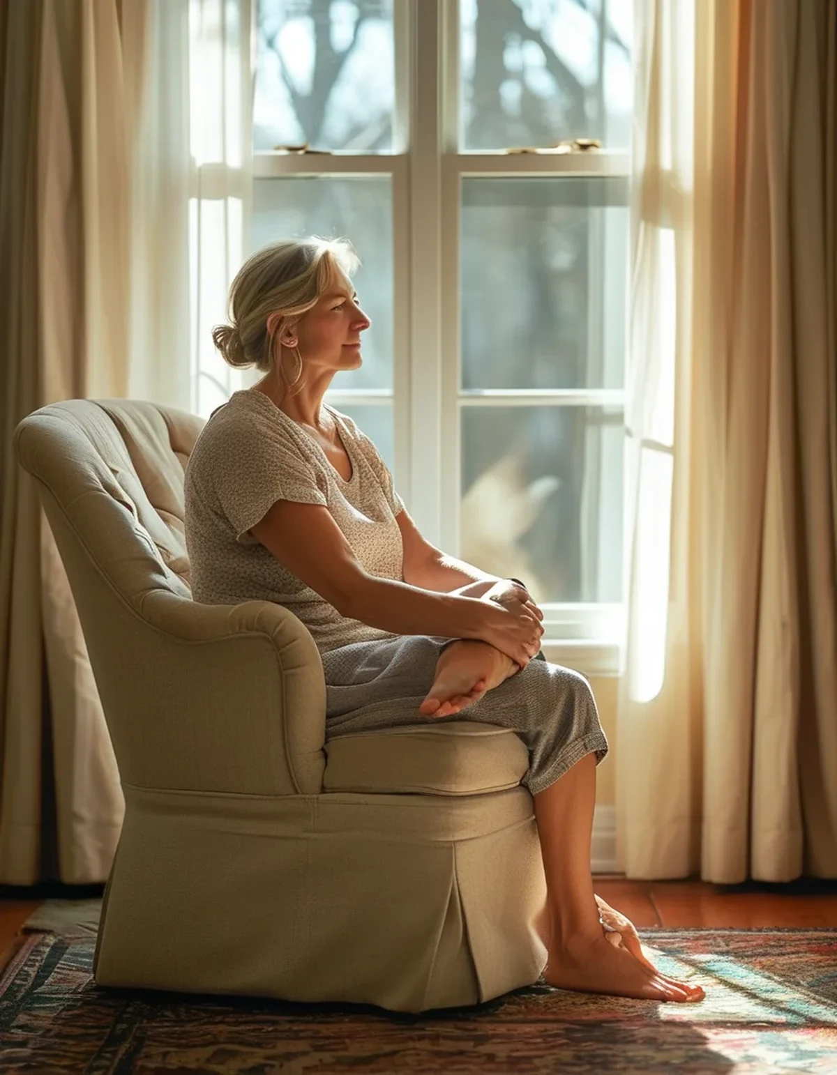 Chair Yoga for Swollen Ankles and Feet in Late-Summer Heat